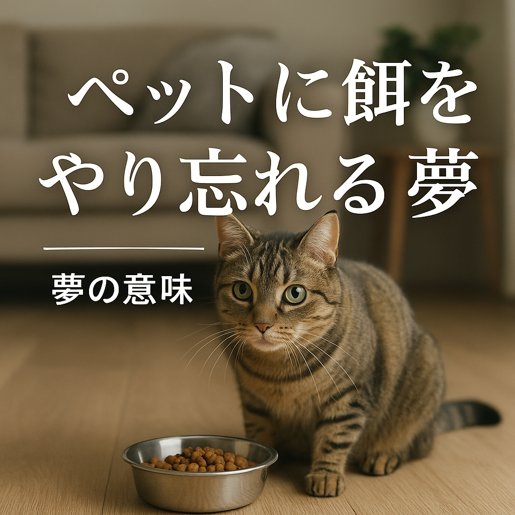 ペットに餌をやり忘れる夢の意味とは？深層心理が告げる「解放願望」と「幸運の喪失」の警告