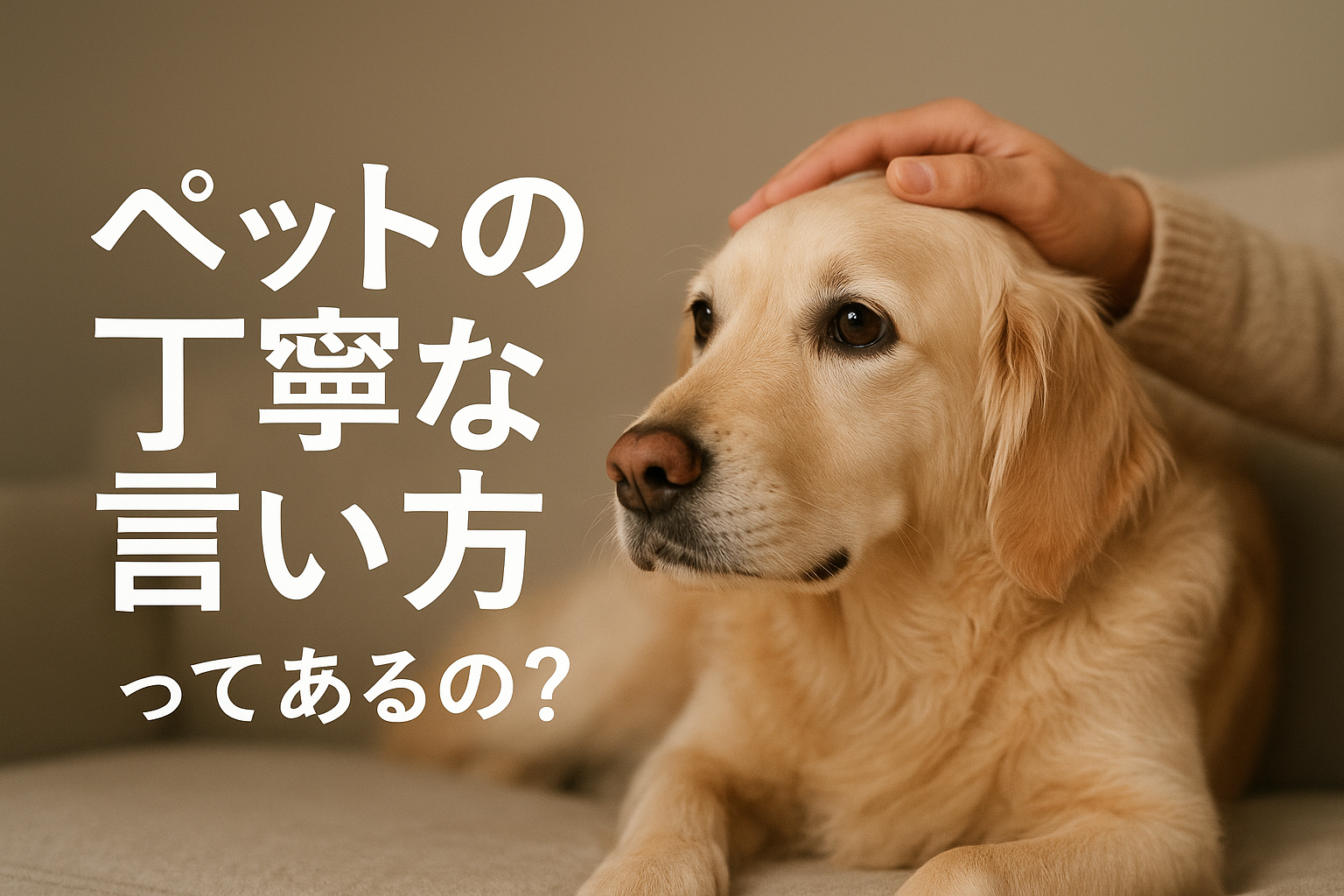 ペットの丁寧な言い方ってあるの？