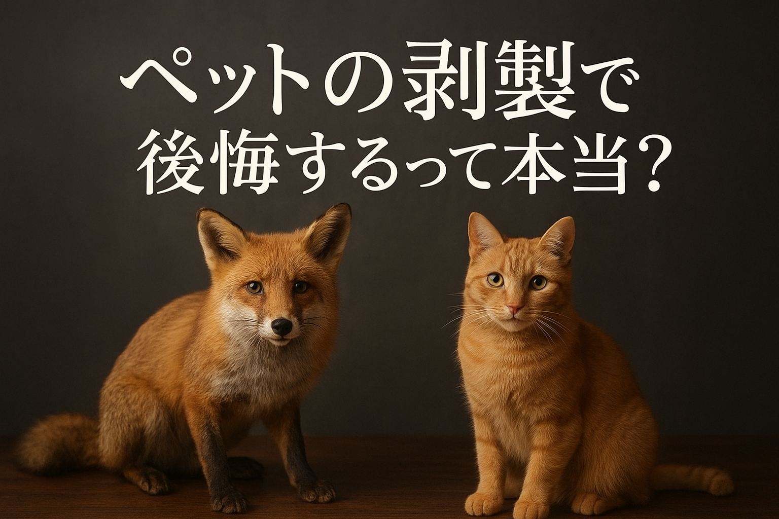 ペットの剥製で後悔するって本当？