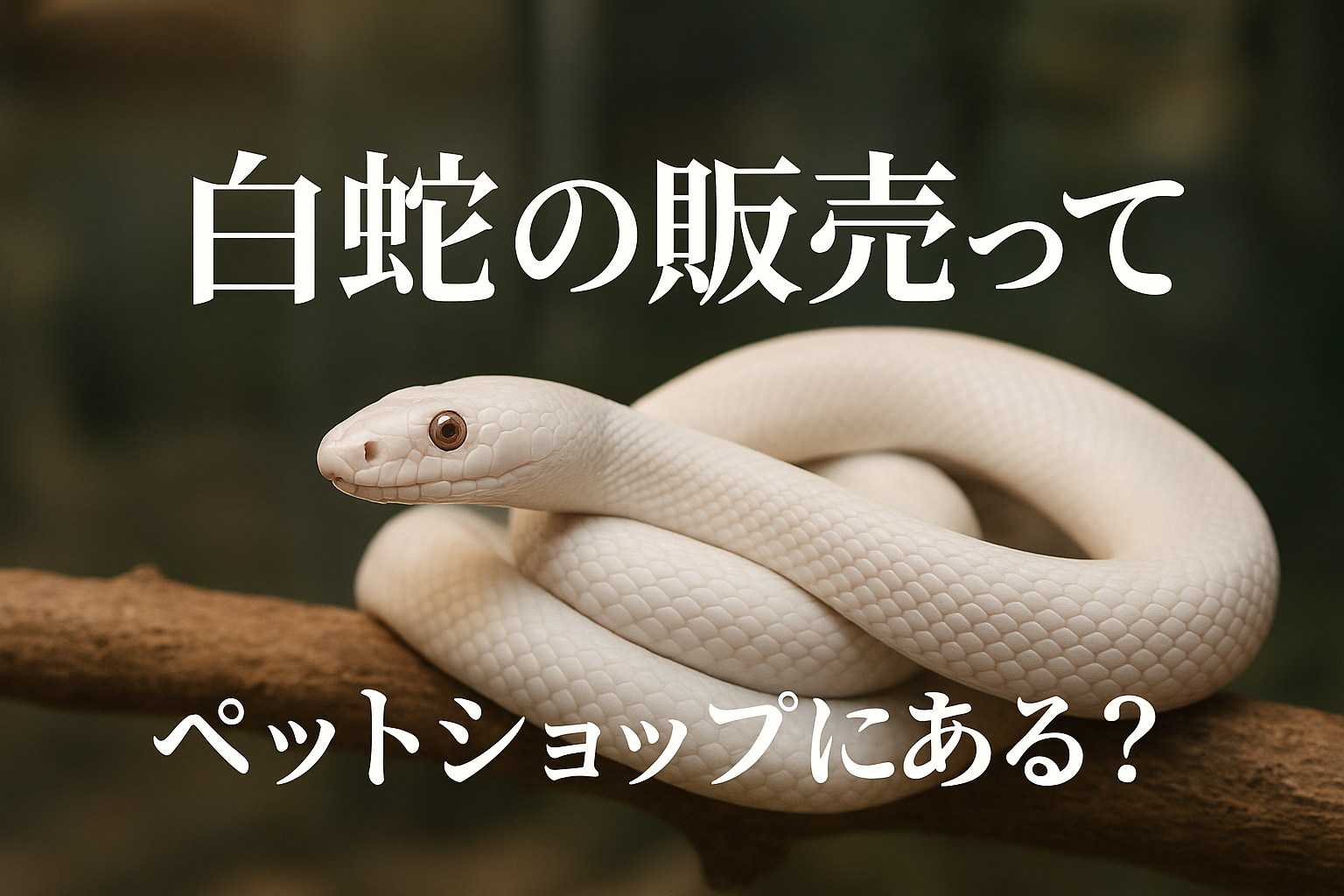 白蛇の販売ってペットショップにある?