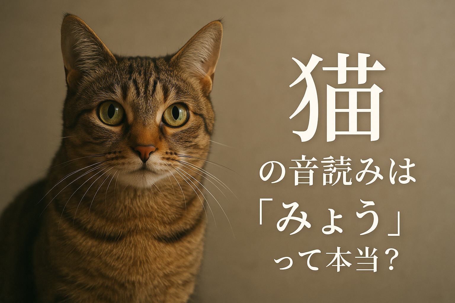 「猫」の音読みは「みょう」って本当?