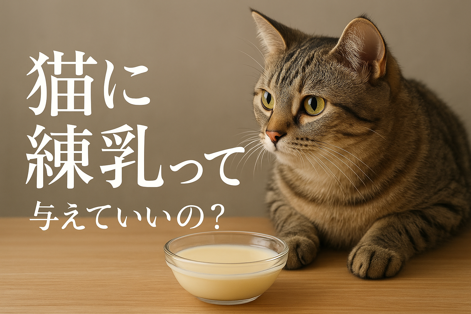 猫に練乳って与えていいの?