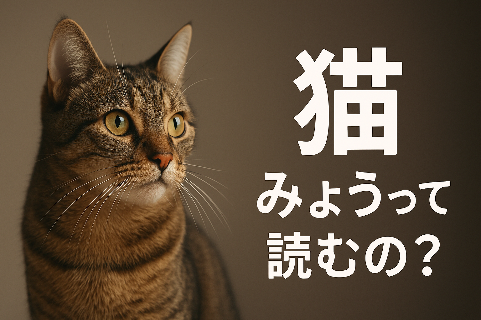 猫 みょうって読むの？