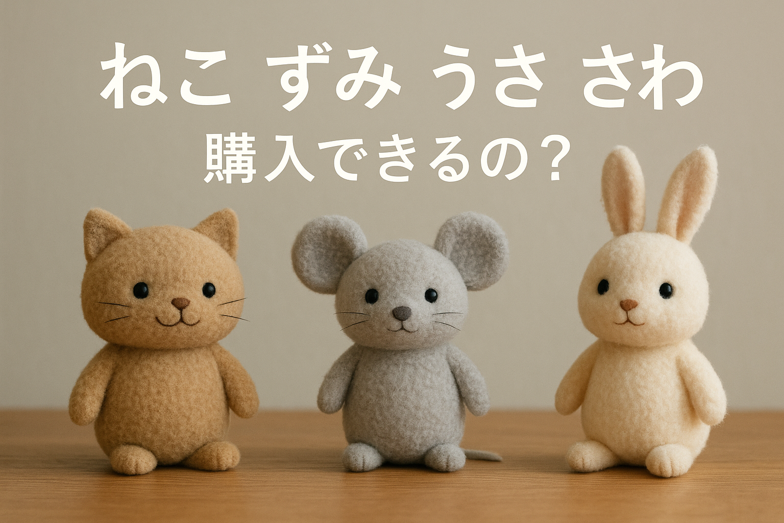 ねこ ずみ うさ さわ 購入できるの？