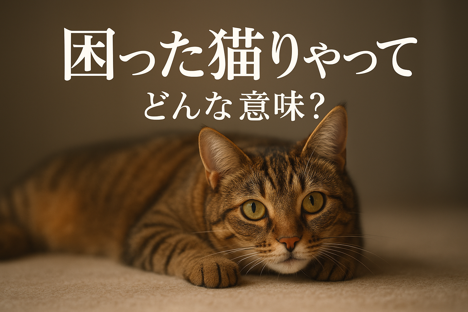 困った猫りゃってどんな意味?