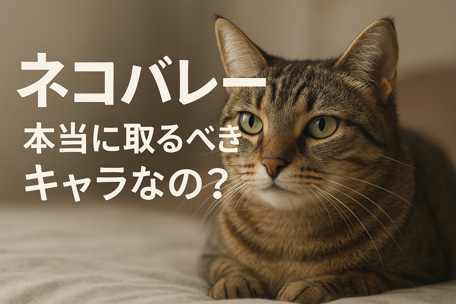 ネコバレーは本当に取るべきキャラなの?