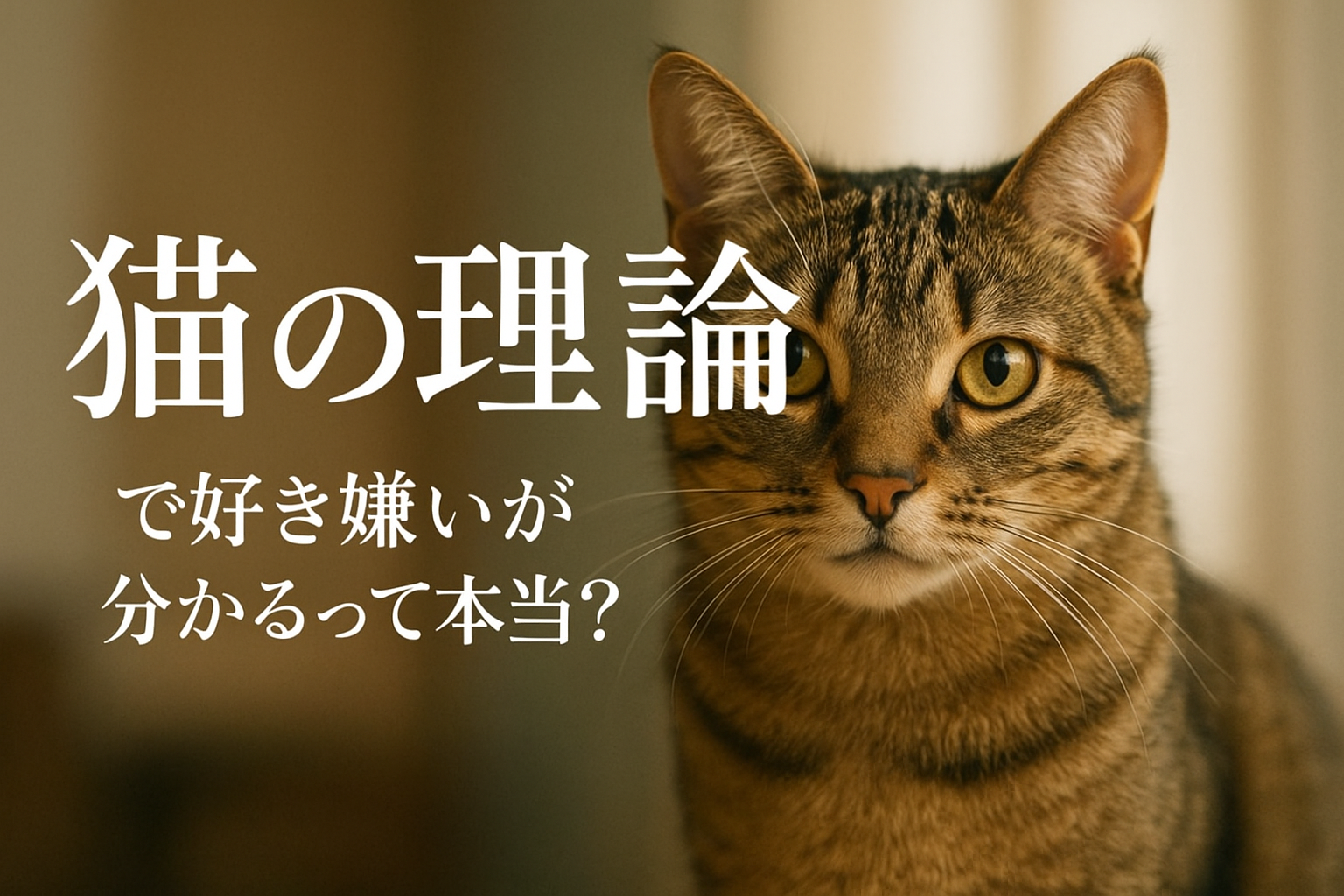 猫の理論で好き嫌いが分かるって本当？