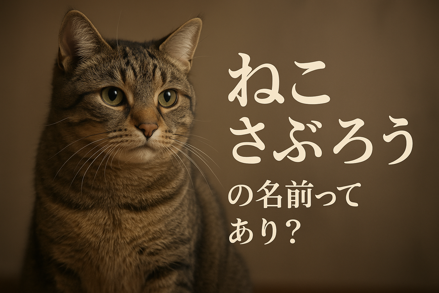 ねこ さぶ ろうの名前ってあり？