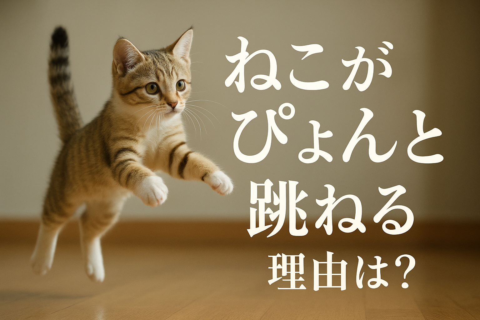 ねこがぴょんと跳ねる理由は？