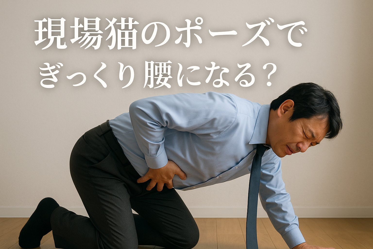 現場猫のポーズでぎっくり腰になる？