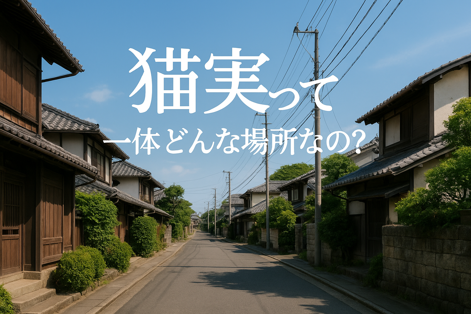 猫実って一体どんな場所なの?