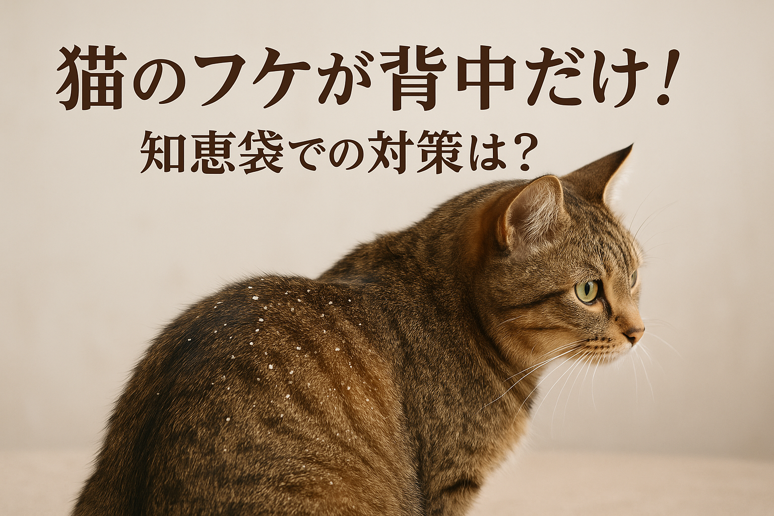 猫のフケが背中だけ!知恵袋での対策は?