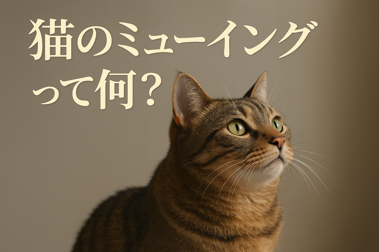 猫のミューイングって何？