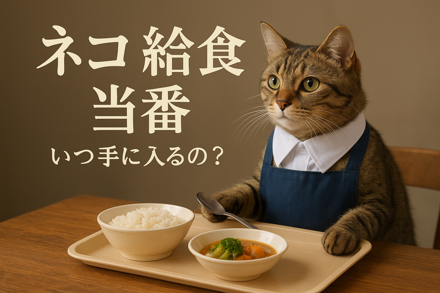 ネコ 給食 当番 いつ手に入るの？