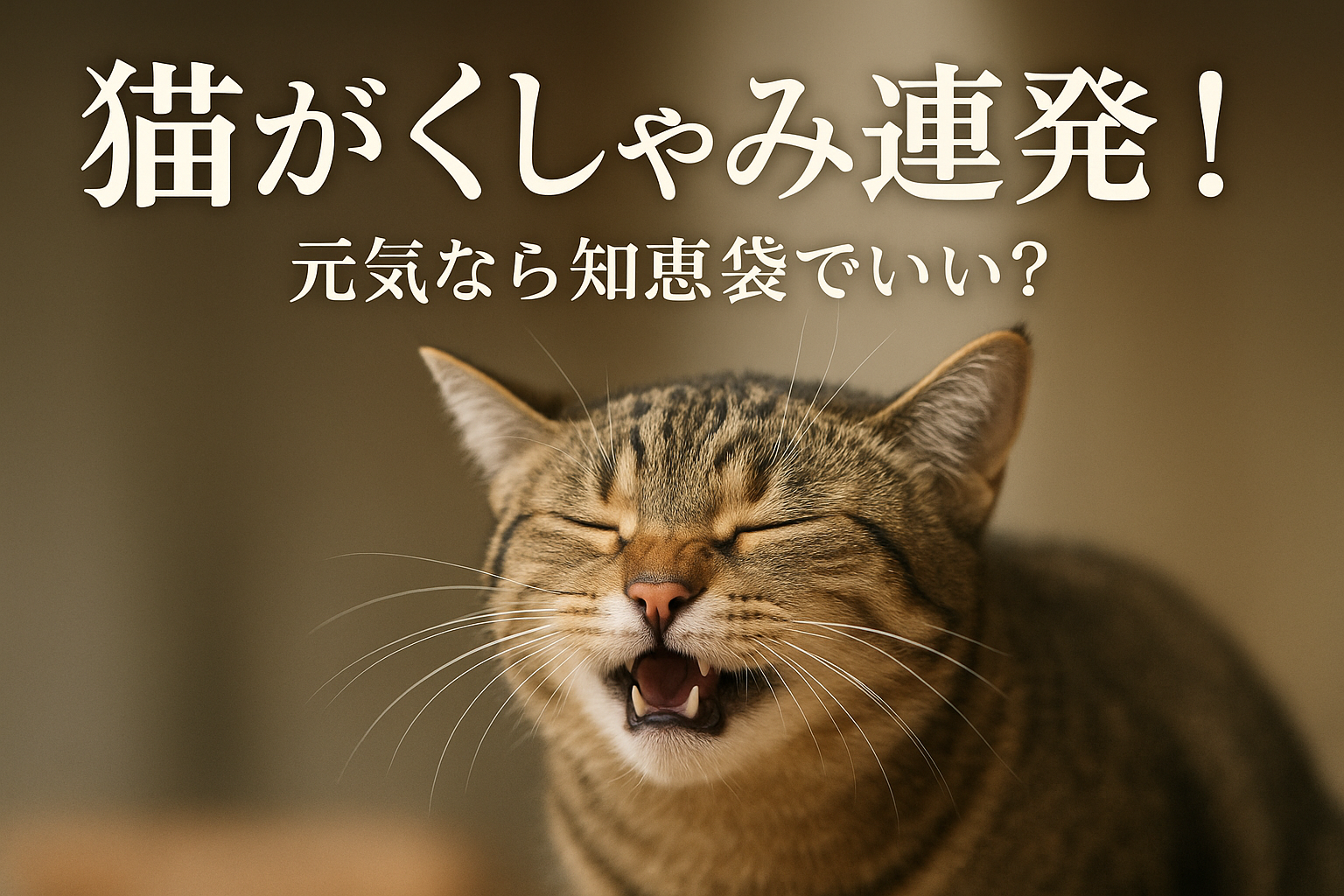 猫がくしゃみ連発!元気なら知恵袋でいい?