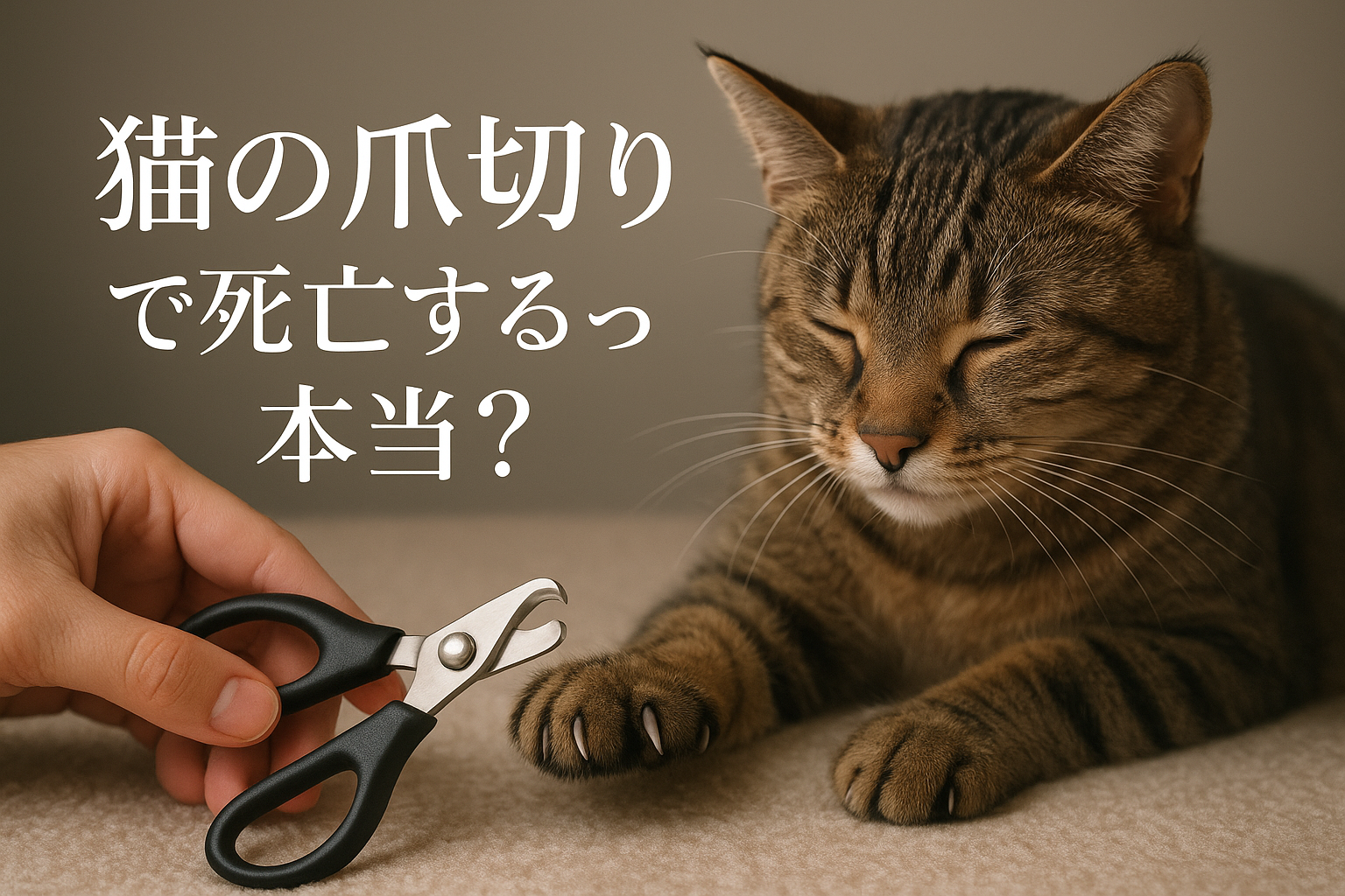 猫の爪切りで死亡するって本当?
