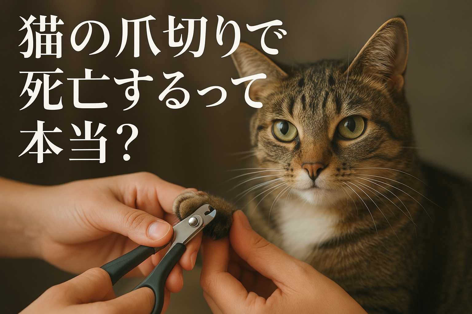 猫の爪切りで死亡するって本当?