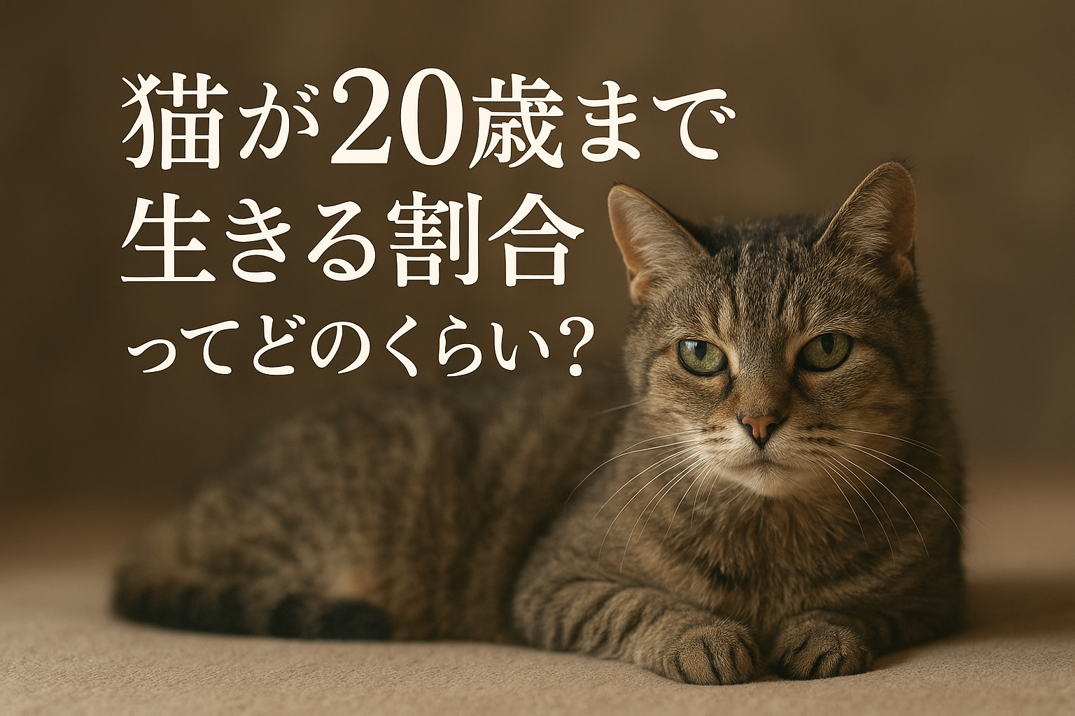 猫が20歳まで生きる割合ってどのくらい?