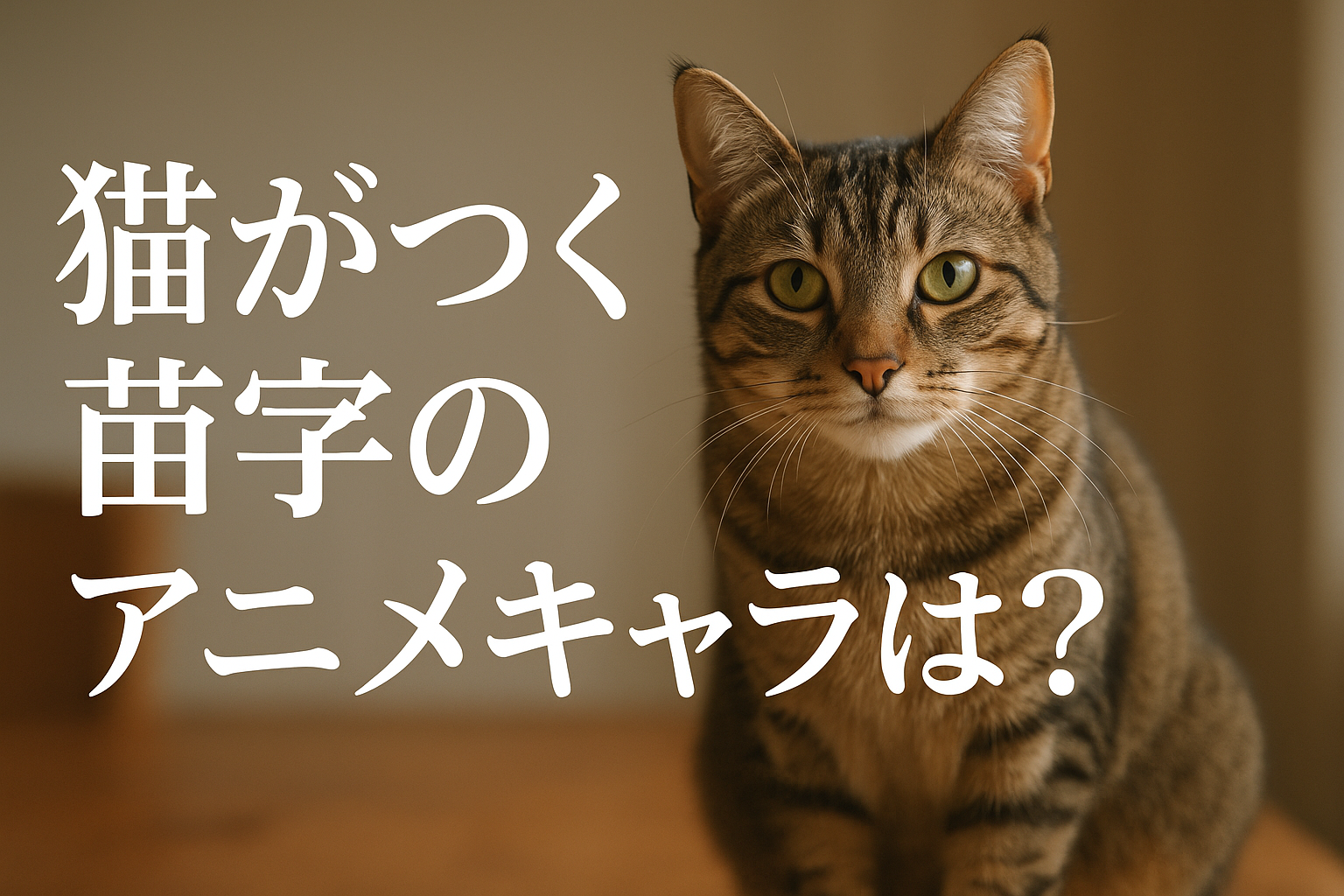 猫がつく苗字のアニメキャラは?
