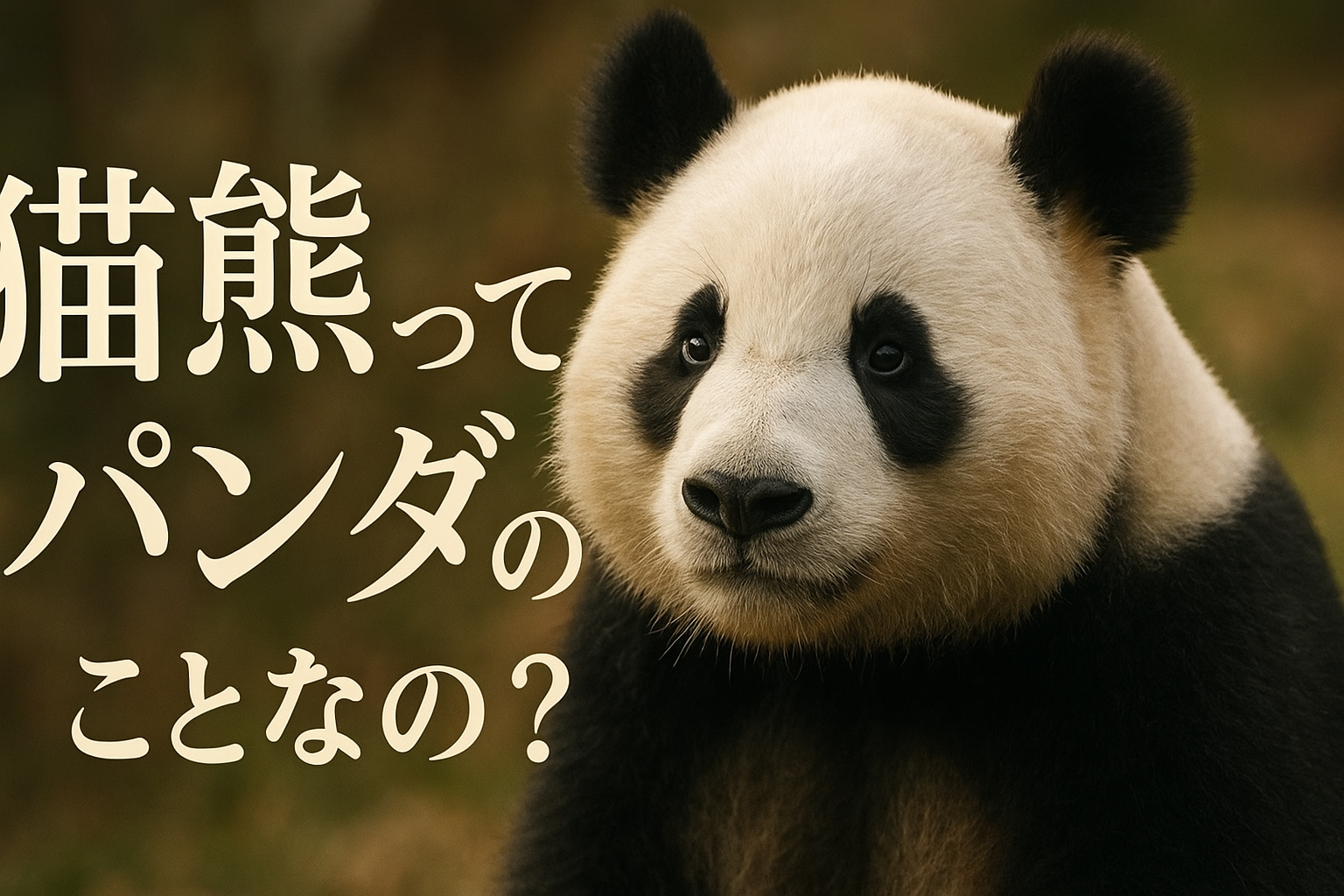 猫熊ってパンダのことなの？