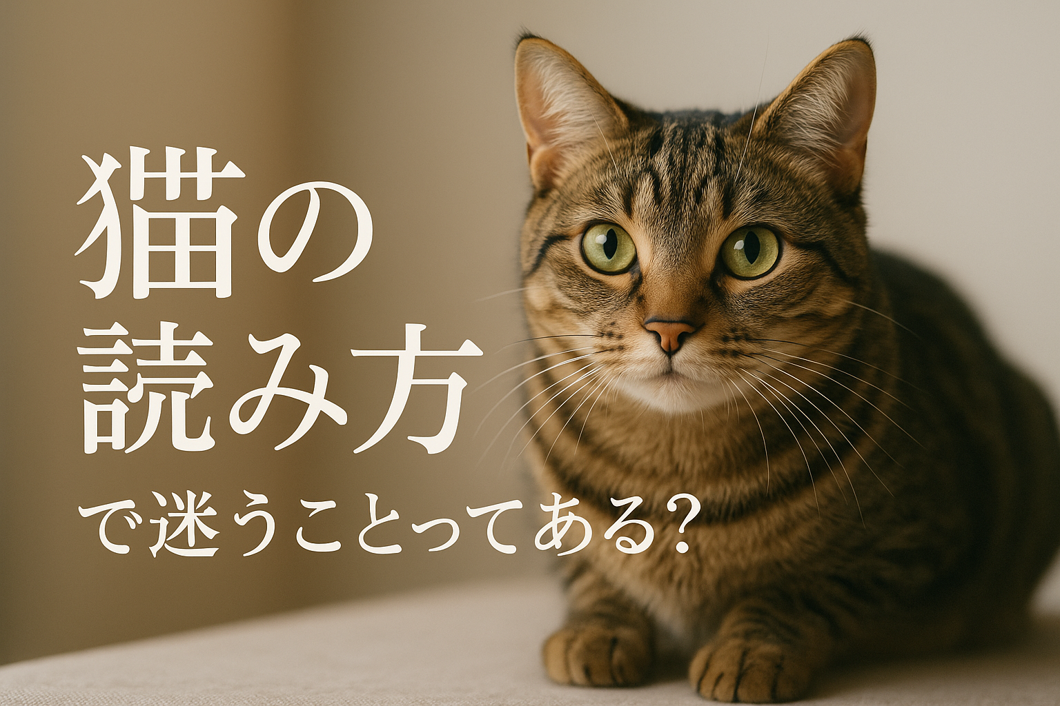 猫の読み方で迷うことってある?