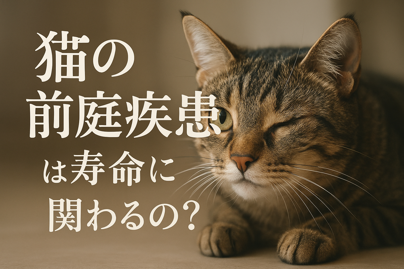 猫の前庭疾患は寿命に関わるの?