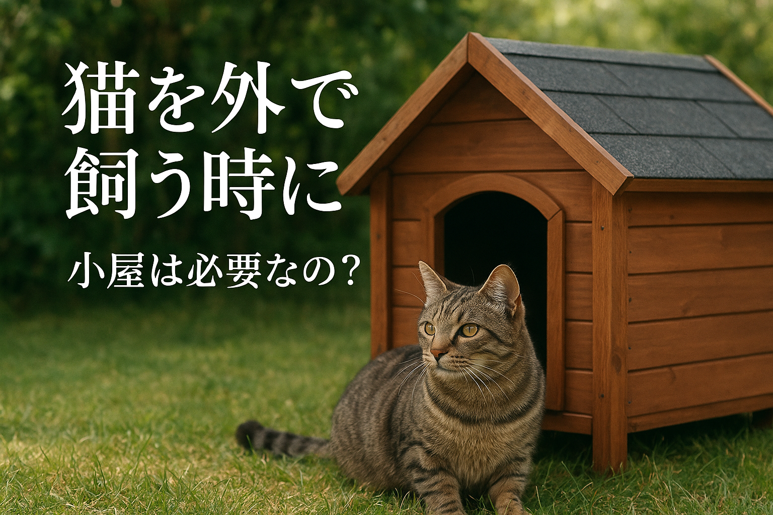 猫を外で飼う時に小屋は必要なの？