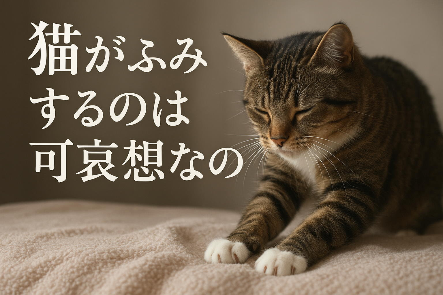 猫がふみふみするのは可哀想なの?