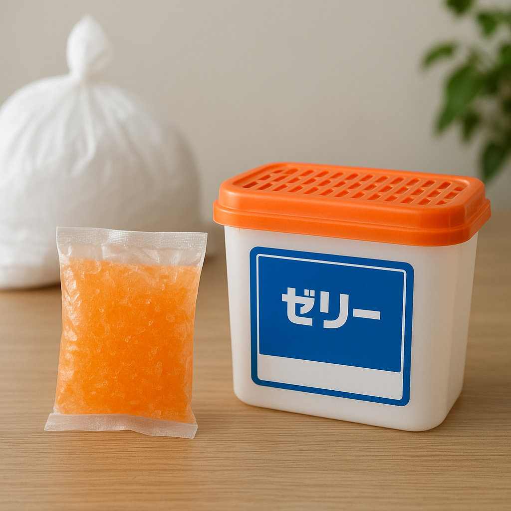ゼリー状はそのまま、水が溜まるタイプは分別が必要です