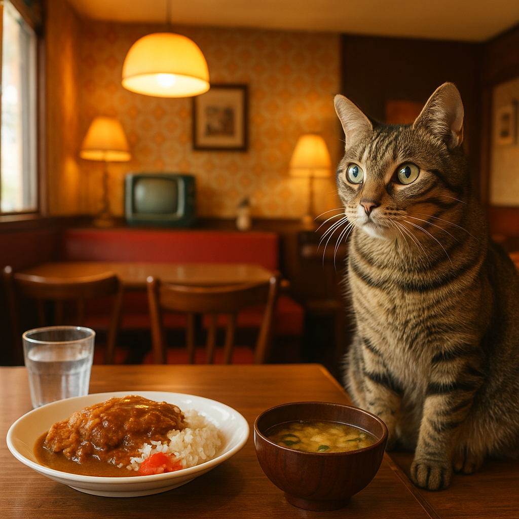 昭和レトロな空間で美味しいごはんと猫を満喫できる場所