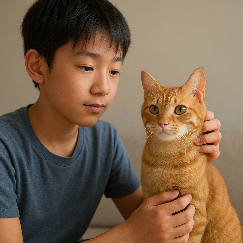 少年と一緒に成長した元保護猫の奇跡の記録なんですね