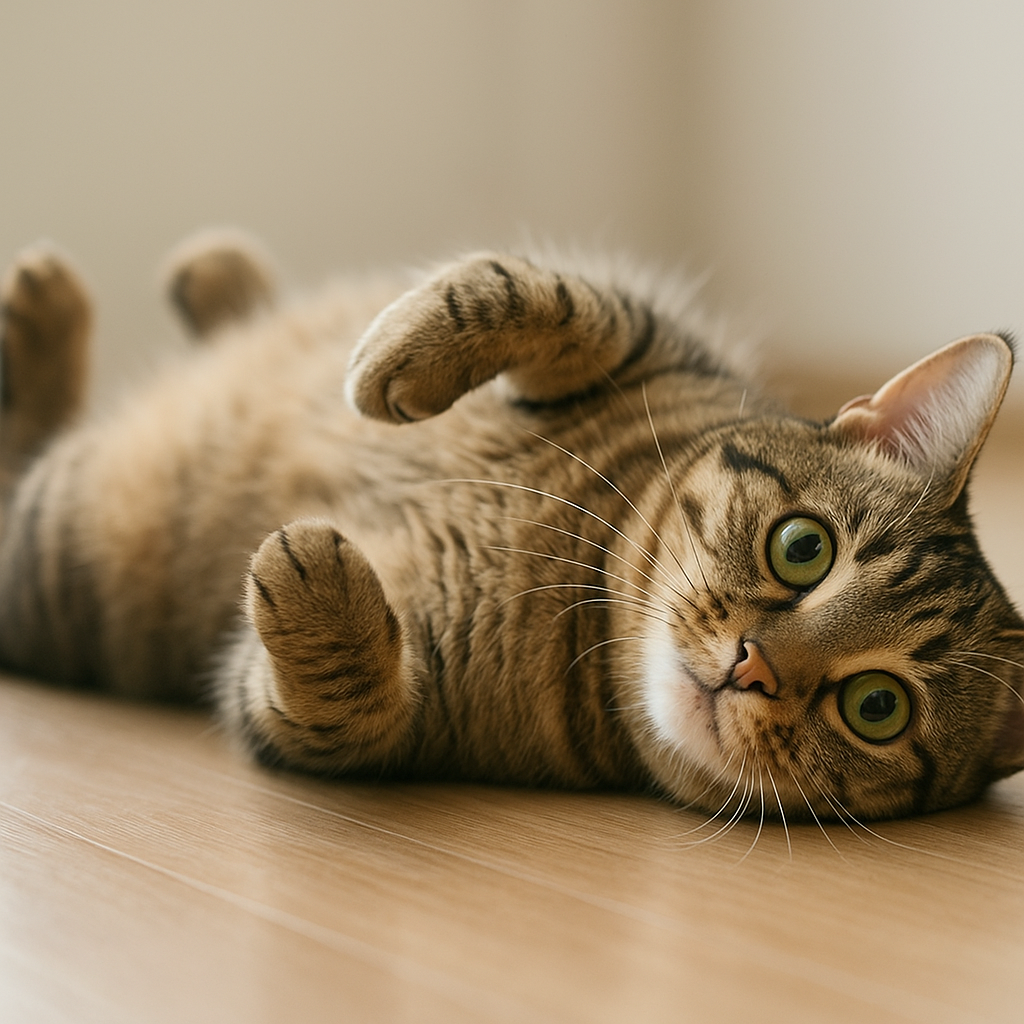 ネコロールは猫がごろんと転がる愛らしい仕草のこと