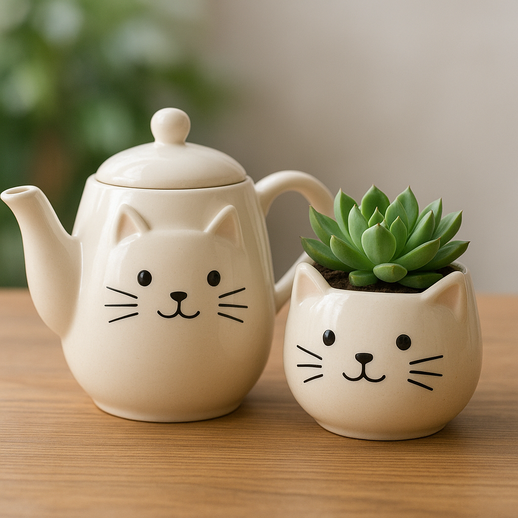 猫モチーフの愛らしいポットや鉢の総称なんですね