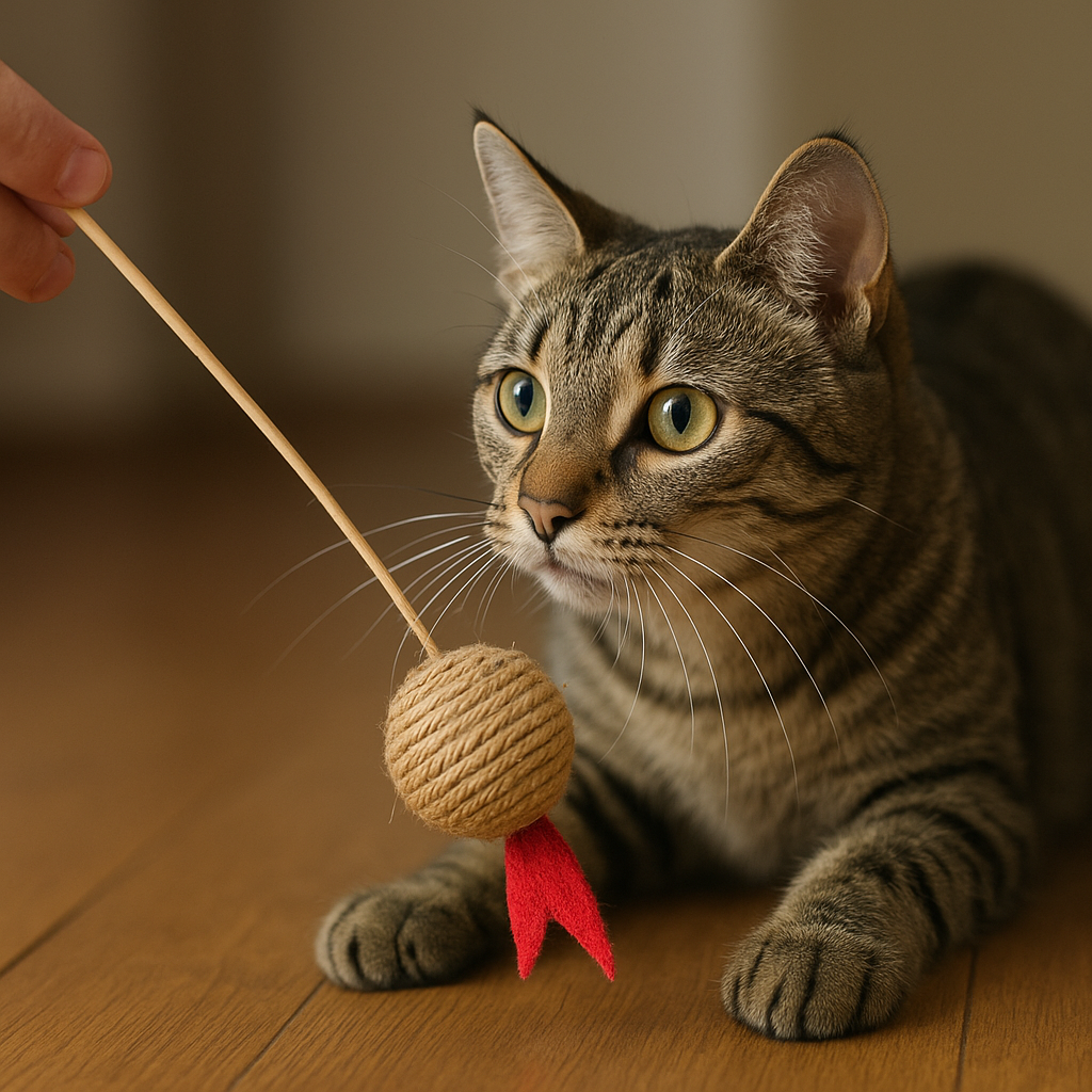 狩猟本能を刺激する手作りおもちゃで遊ぼう