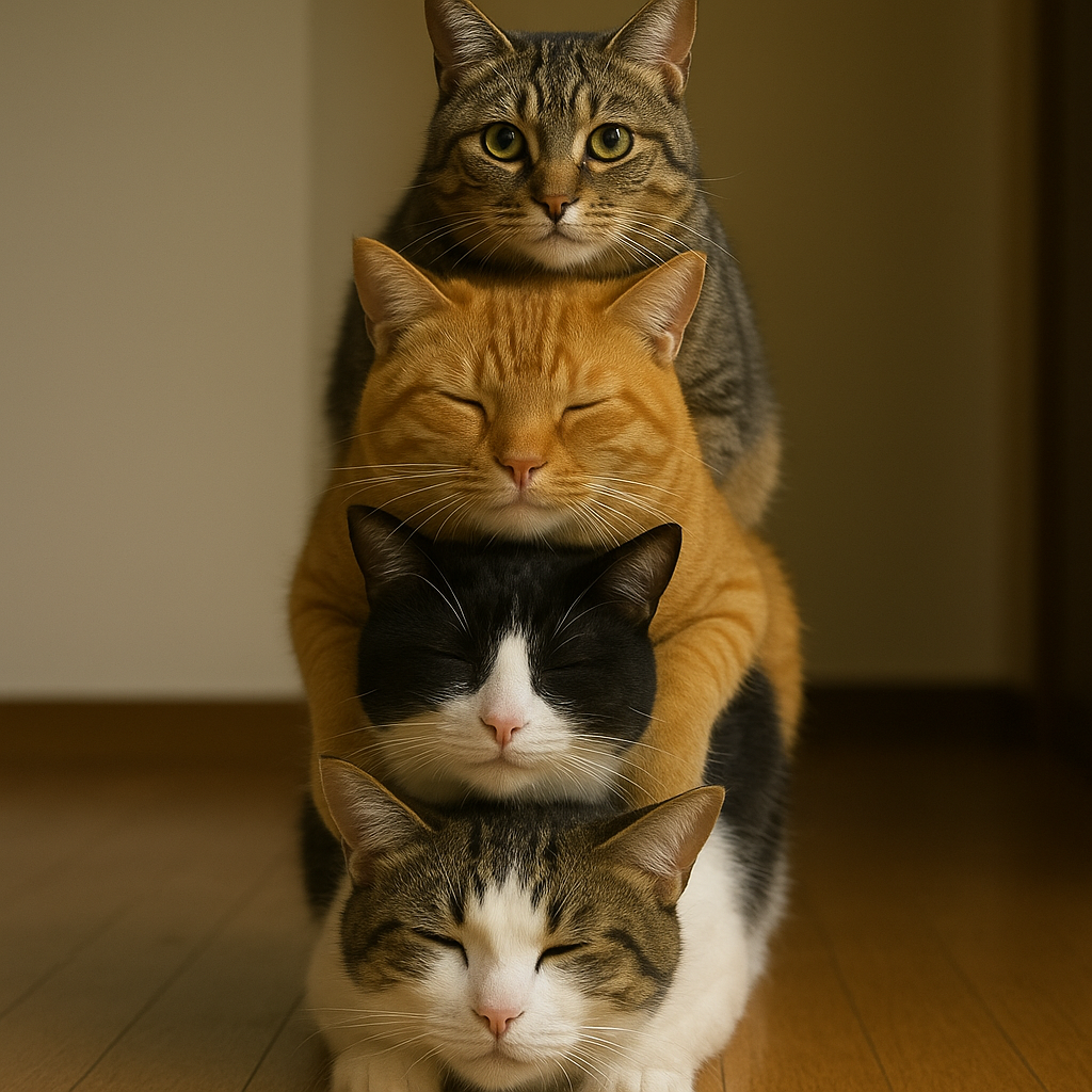 猫ちゃんたちのユーモアあふれる奇跡の姿