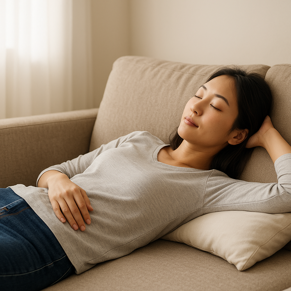 寝転ぶとは気楽に横になること